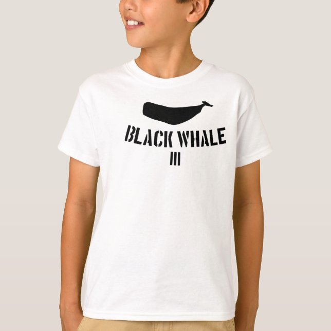 T-shirt Pièce en t de la baleine noire III pour le Kiddos (Devant)