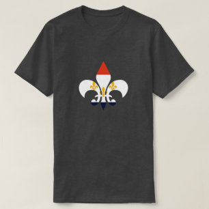 T-shirt Pièce en t de la Louisiane de drapeau de la
