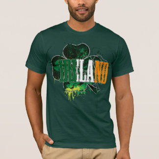 T-shirt Pièce en t de l'Irlande (trèfle peint)