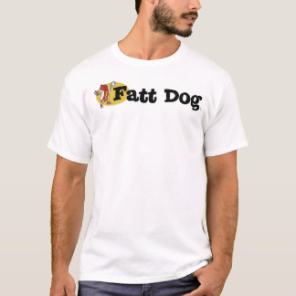 T-shirt Pièce en t de logo de chien de Fatt (partie
