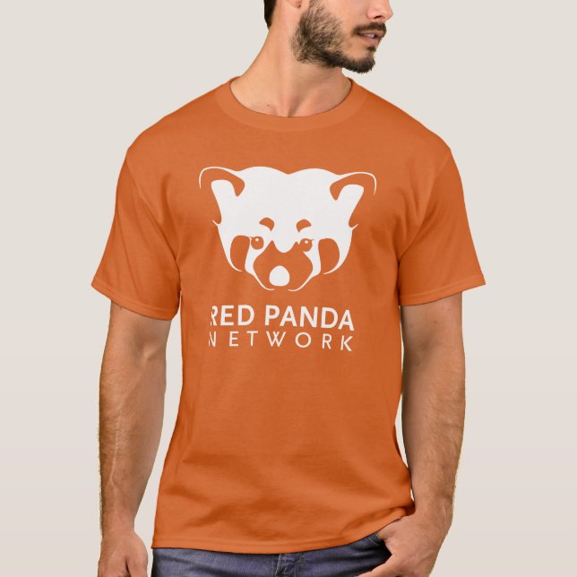 T-shirt Pièce en t de logo de panda rouge (Devant)