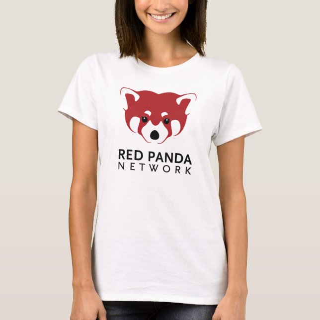 T-shirt Pièce en t de logo de panda rouge (Devant)
