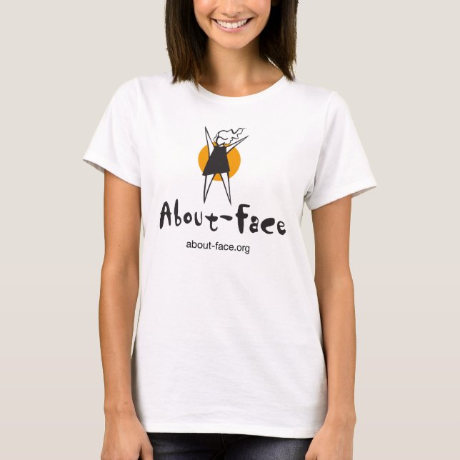 T-shirt Pièce en t de logo de volte-face (Devant)