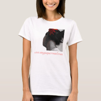 T-shirt pièce en t de logo de www.mypapersoul.com