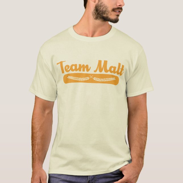 T-shirt Pièce en t de malt d'équipe (Devant)