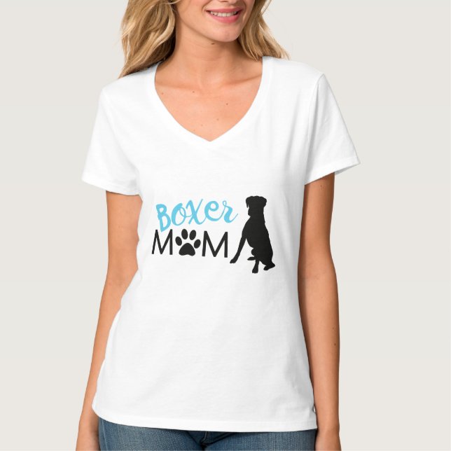 T-shirt Pièce en t de maman de boxeur (Devant)
