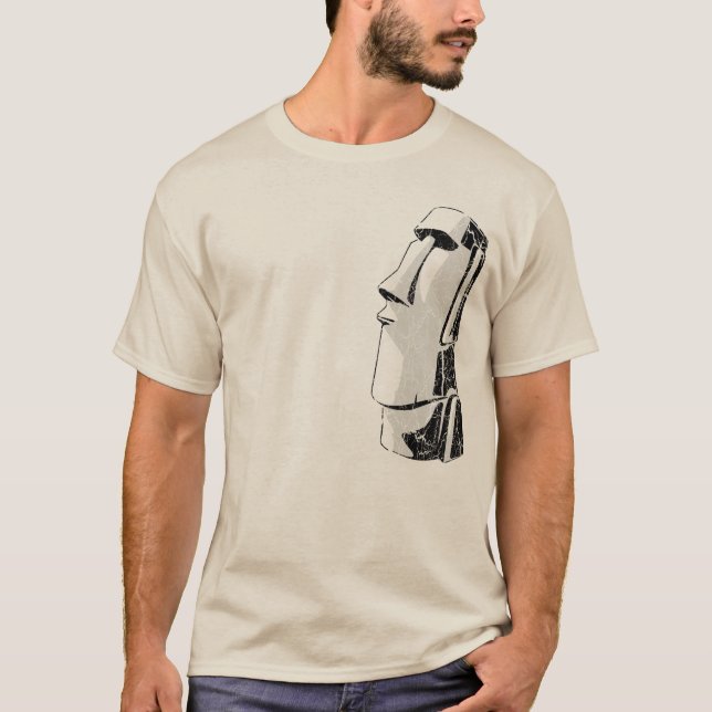T-shirt Pièce en t de Moai Tiki (Devant)