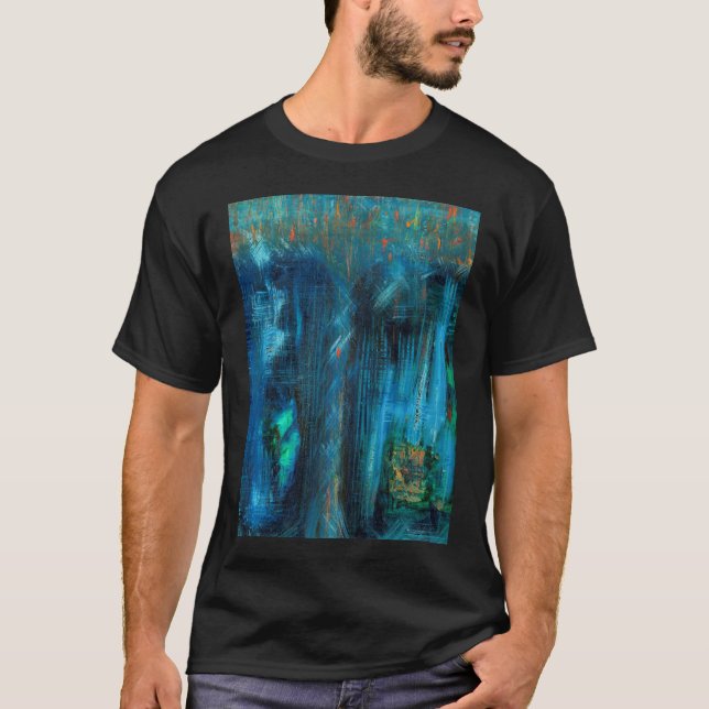 T-shirt Pièce en t de "nuit" (acrylique) (Devant)