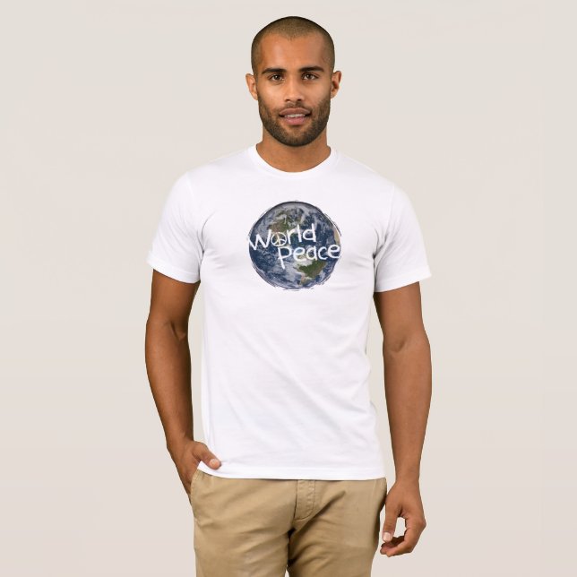T-shirt Pièce en t de paix du monde (Devant entier)