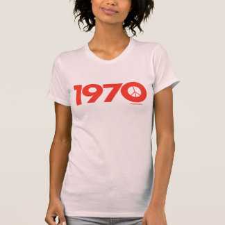 T-shirt Pièce en t de paix en 1970 (rose)