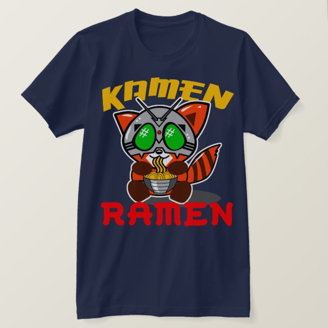 T-SHIRT PIÈCE EN T DE PANDA ROUGE DE RAMEN DE KAMEN (Design devant)