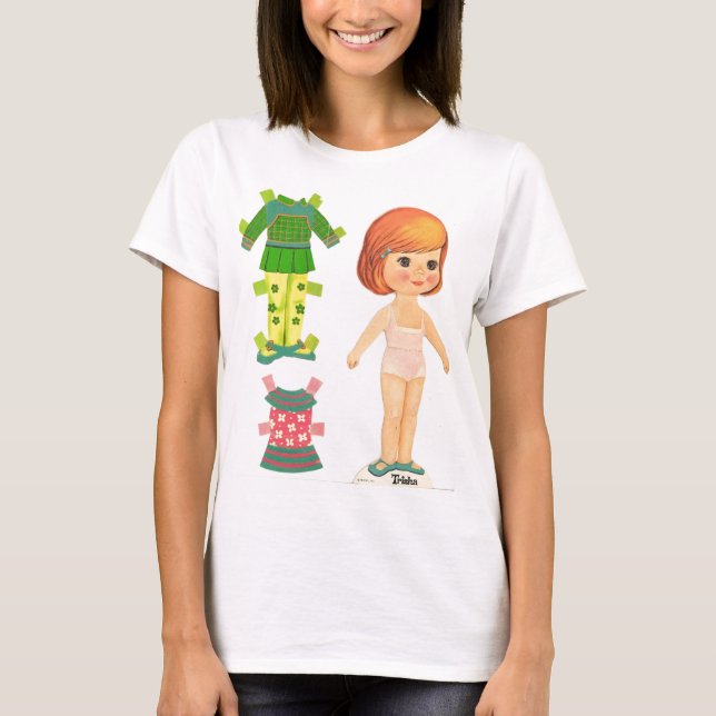 T-shirt Pièce en t de papier de poupée (Devant)