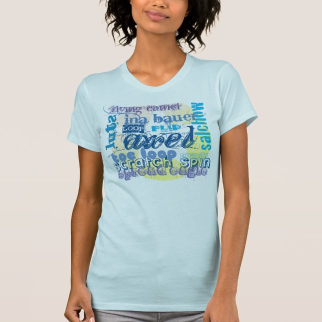 T-shirt Pièce en t de patinage de glace (Devant)