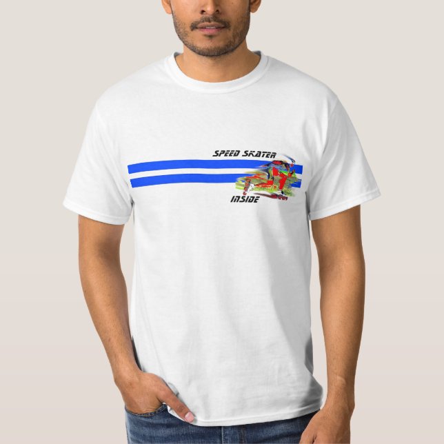 T-shirt Pièce en t de patineur de vitesse (Devant)