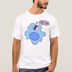 T-shirt Pièce en t de phagocytose de bactéries