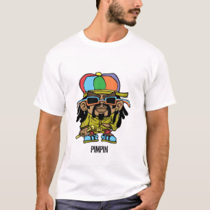 T-shirt pièce en t de pimpin de rasta