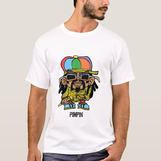 T-shirt pièce en t de pimpin de rasta (Devant)