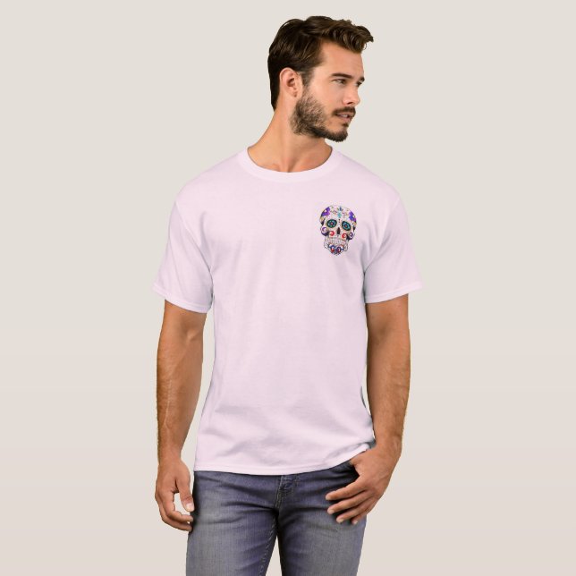 T-shirt Pièce en t de poche de crâne du sucre des hommes (Devant entier)