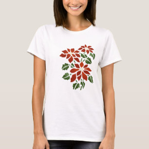 T-shirt Pièce en t de poinsettia