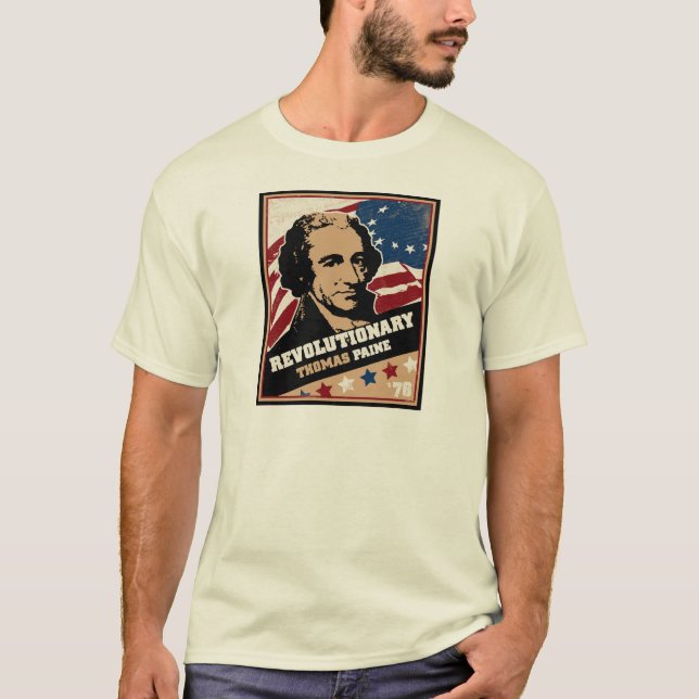 T-shirt Pièce en t de révolutionnaire de Thomas Paine (Devant)