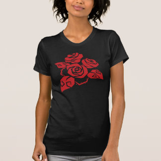 T-shirt Pièce en t de roses rouges