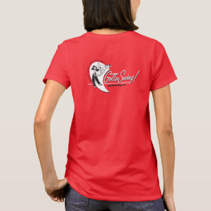 T-shirt Pièce en t de rouge de Gottaswing de la femme