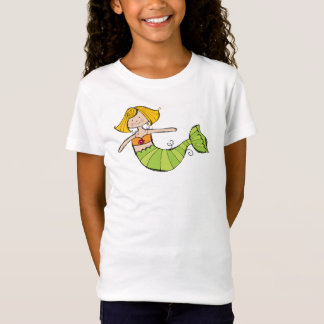 T-Shirt pièce en t de sirène de filles