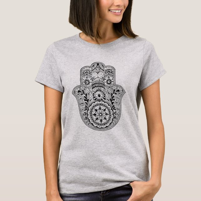 T-shirt Pièce en t de Slouch de Hamsa (Devant)