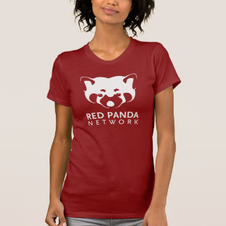 T-shirt Pièce en t de solide de logo de panda rouge