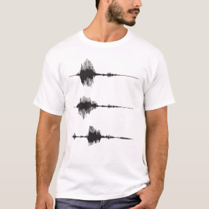 T-shirt Pièce en t de Soundwaves d'enregistreurs de