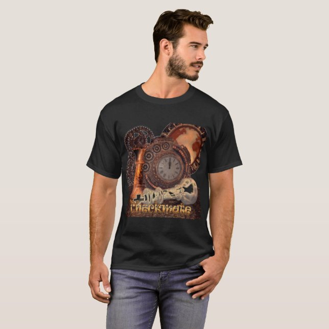 T-shirt Pièce en t de Steampunk d'échec et mat (Devant entier)