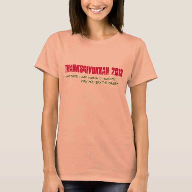 T-shirt Pièce en t de Thanksgivukkah 2013 - femmes (Devant)