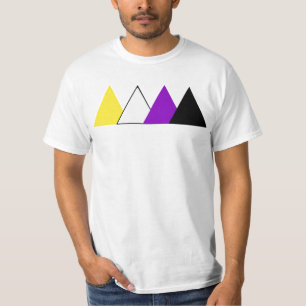 T-shirt Pièce en t de triangle de fierté de Nonbinary