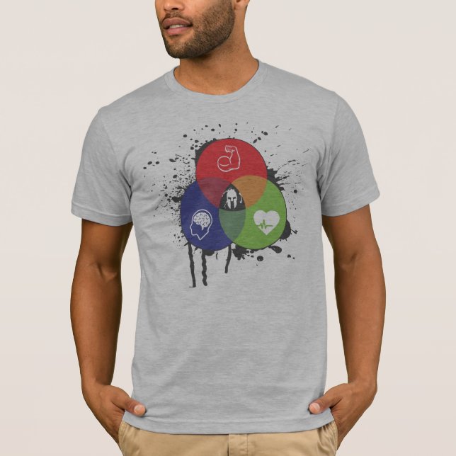 T-shirt Pièce en t de Trifecta de diagramme de Venn (Devant)