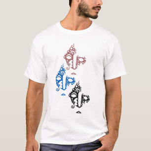 T-shirt Pièce en t de trois dames de visages