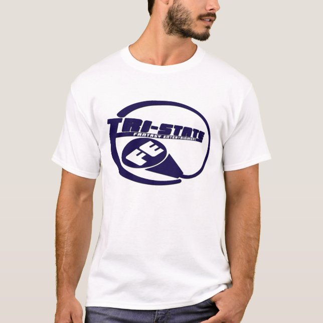 T-shirt Pièce en t de trois états de logo (Devant)