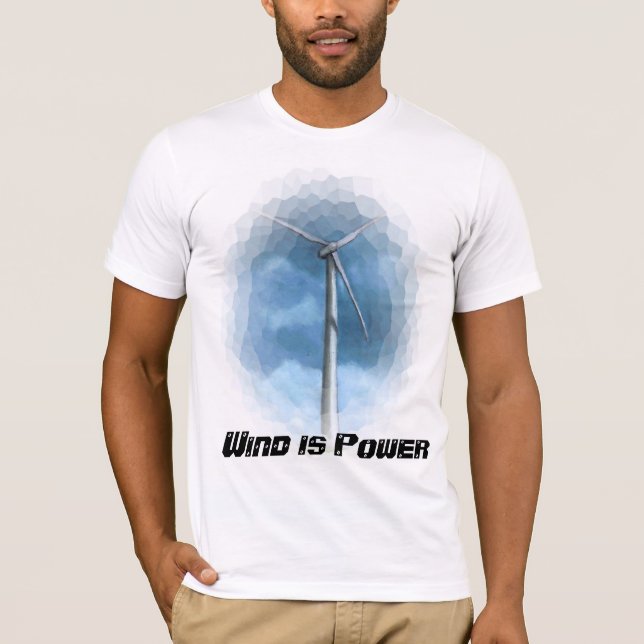 T-SHIRT PIÈCE EN T DE TURBINE D'ÉNERGIE ÉOLIENNE (Devant)