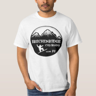 T-shirt Pièce en t de valeur d'art de surf des neiges de