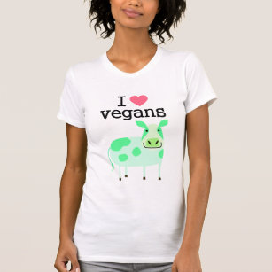 T-shirt Pièce en t de végétaliens du coeur I