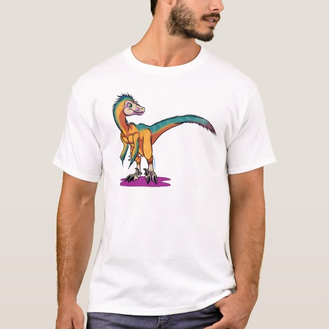 T-shirt Pièce en t de Velociraptor de Toon (Devant)