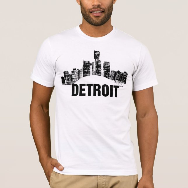 T-shirt Pièce en t de ville de Detroit (Devant)