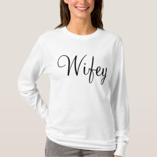 T-shirt Pièce en t de Wifey de lune de miel