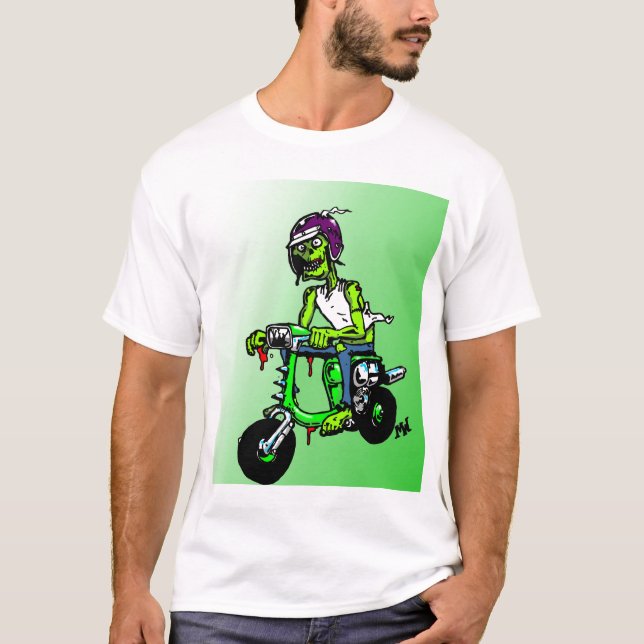 T-shirt Pièce en t de zombi de Scootering (Devant)