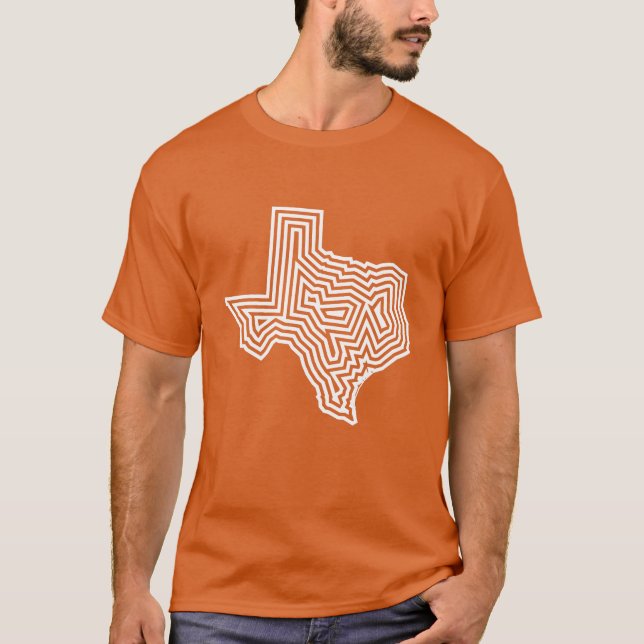 T-shirt Pièce en t d'éclat de blanc du Texas (Devant)