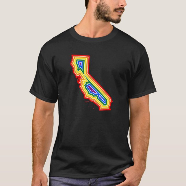 T-shirt Pièce en t d'éclat de fierté de la Californie (Devant)