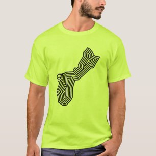 T-shirt Pièce en t d'éclat de noir de la Guam