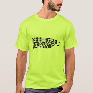 T-shirt Pièce en t d'éclat de noir de Porto Rico