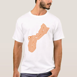 T-shirt Pièce en t d'éclat d'orange de la Guam