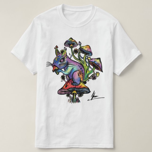 T-shirt Pièce en t d'écureuil (Design devant)