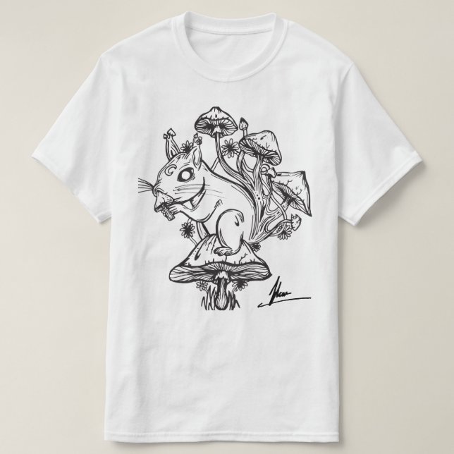 T-shirt Pièce en t d'écureuil (Design devant)